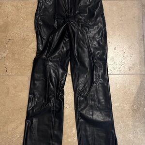Abercrombie & Fitch High Rise 90s Relaxed Vegan Leather Pant